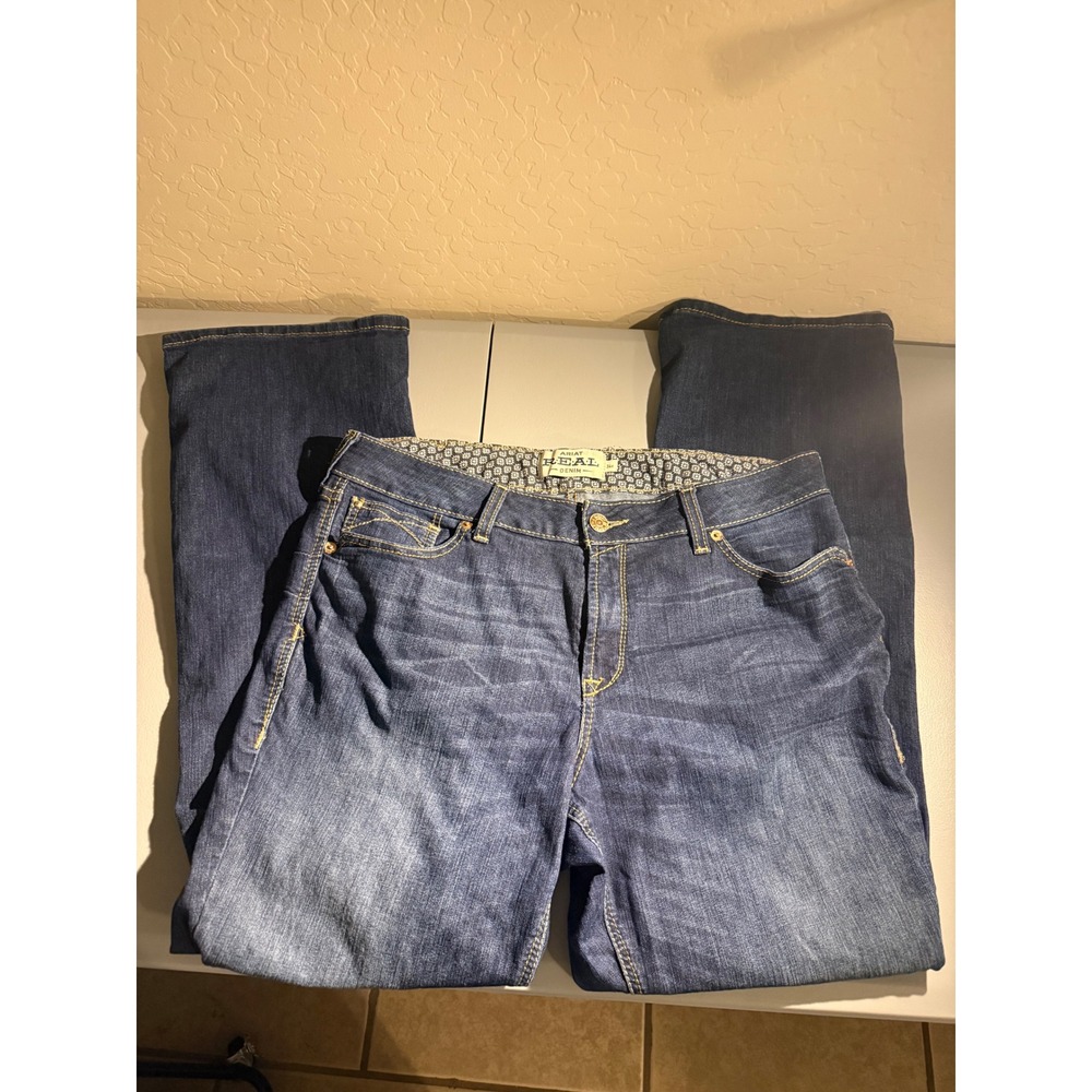 Ariat REAL Denim Rosa Mid Rise Bootcut Jean 34R (38x32) Western Cowgirl